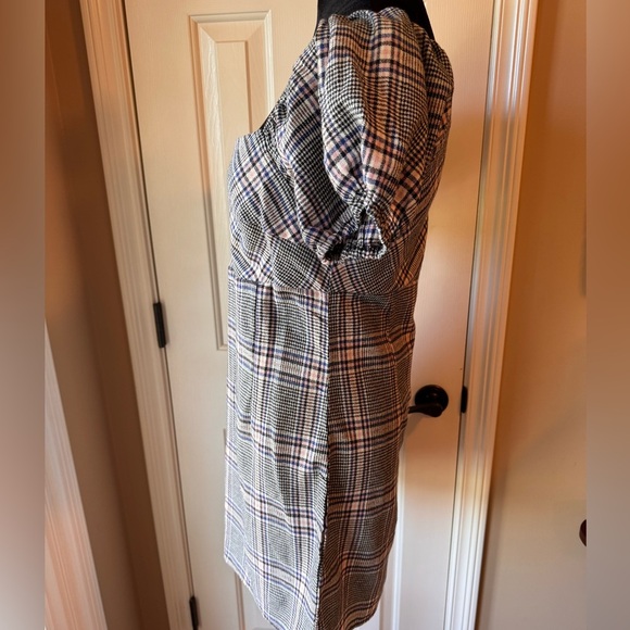 Altar'd State Black, Blue, Pink and White Plaid Mini Dress - Picture 9 of 9